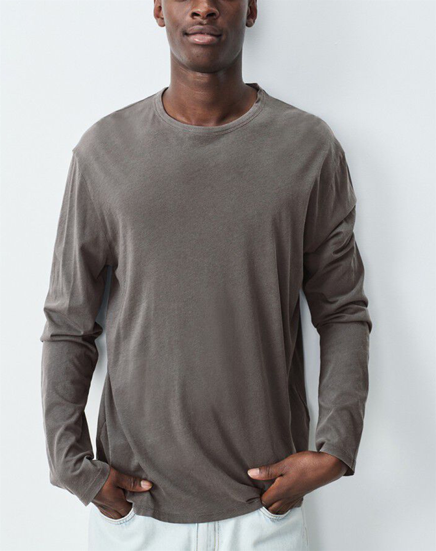 American Vintage - Devon Langærmet T-shirt - Ardoise Vintage